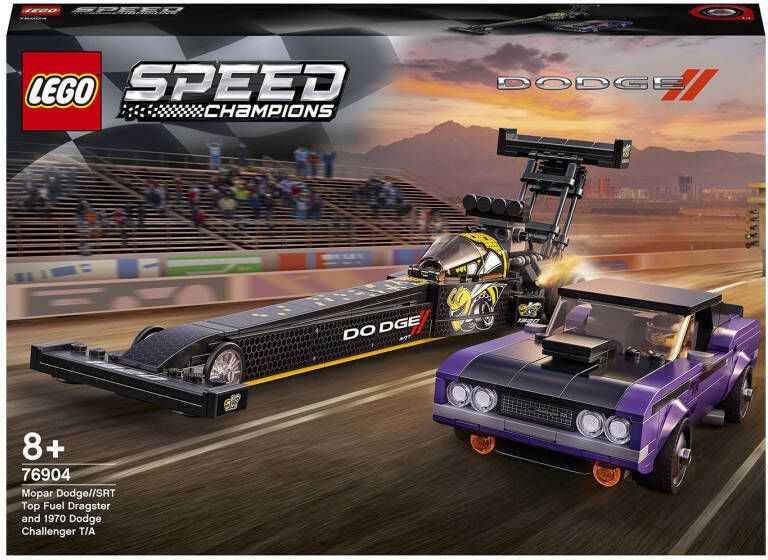LEGO Speed Champions Mopar Dodge// SRT Top Fuel Dragster en coole 1970 Dodge Challenger T/A 76904