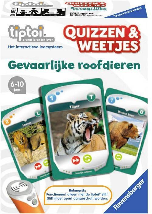 Ravensburger Tiptoi Quizzen & Weetjes gevaarlijke roofdieren