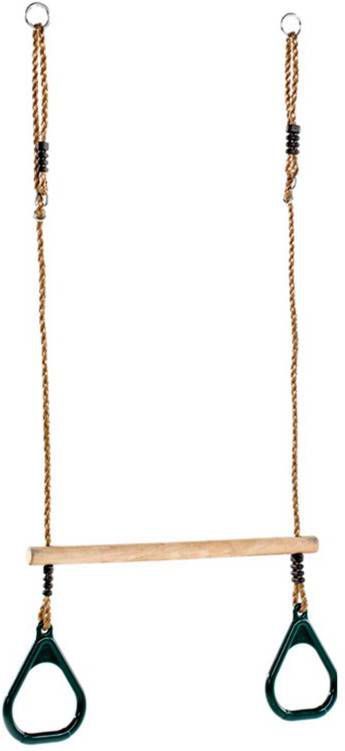 KBT Houten Ringtrapeze Met Kunststof Ringen Groen